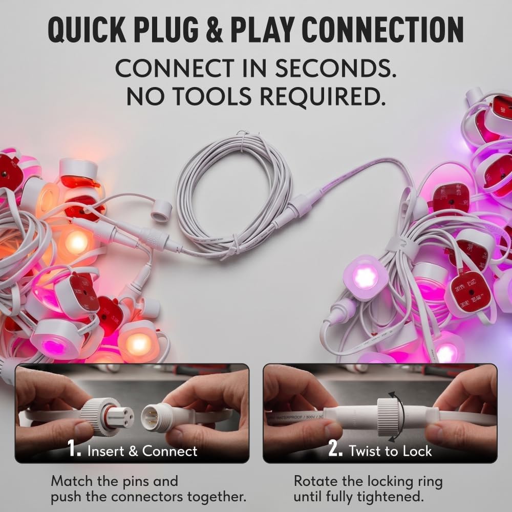 Extension Cable for Govee Permanent Outdoor Lights Pro (H706A H706B H706C H806A H806B H806C)