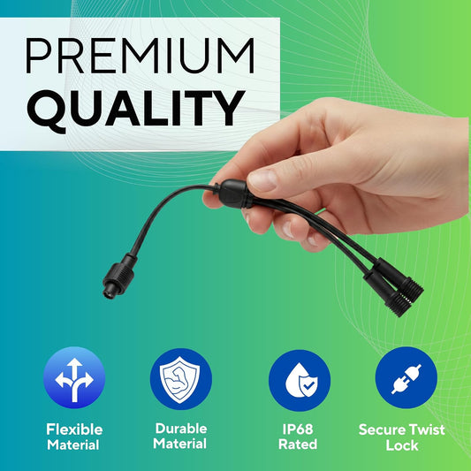 Y-Splitter for Govee Permanent Outdoor Lights (H705A, H705B, H705C)