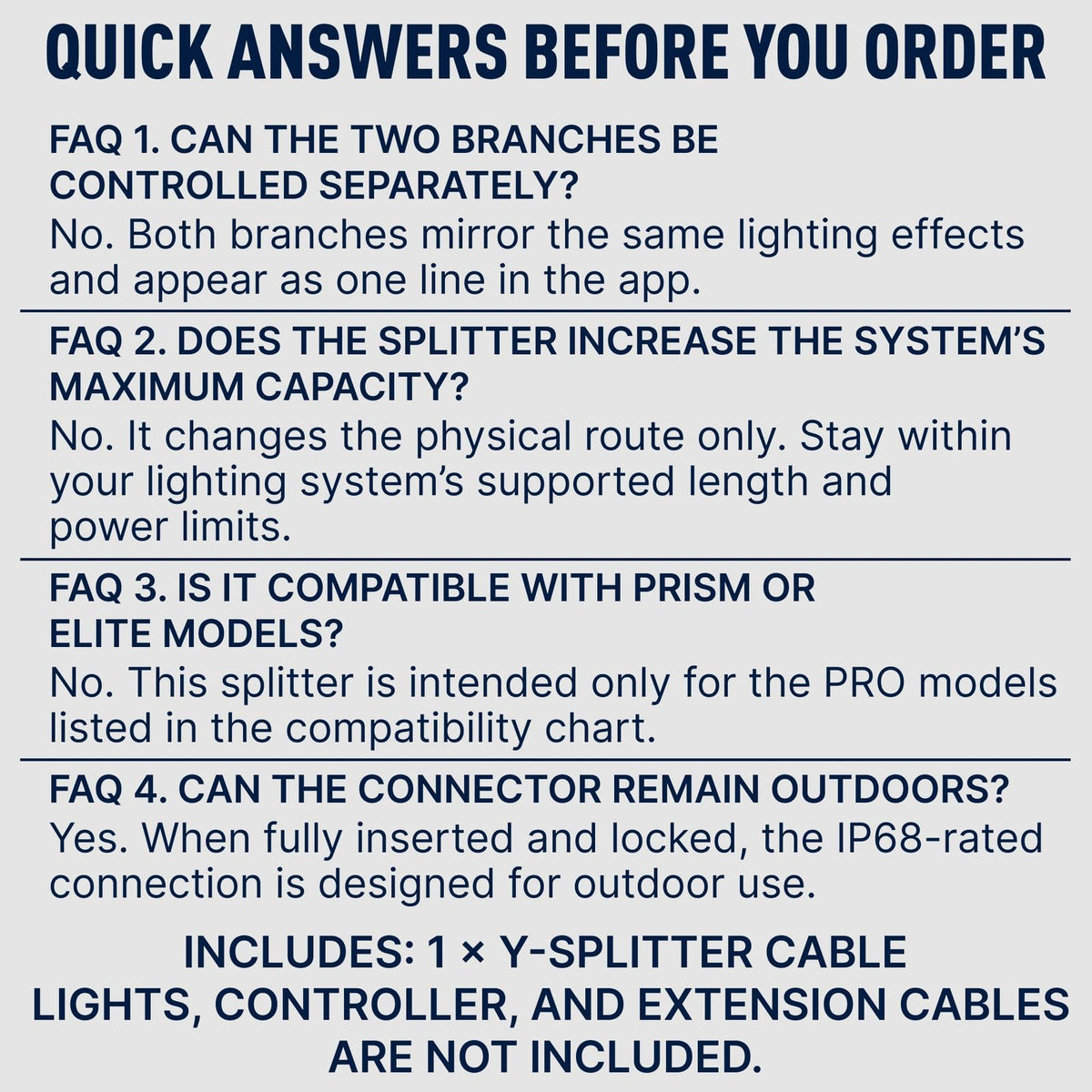 Y-Splitter Pro - frequently asked questions